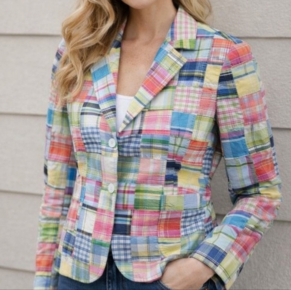 Brooks Brothers Jackets & Blazers - Sz 10 Brooks Brothers Patchwork Single Breasted Classic Blazer